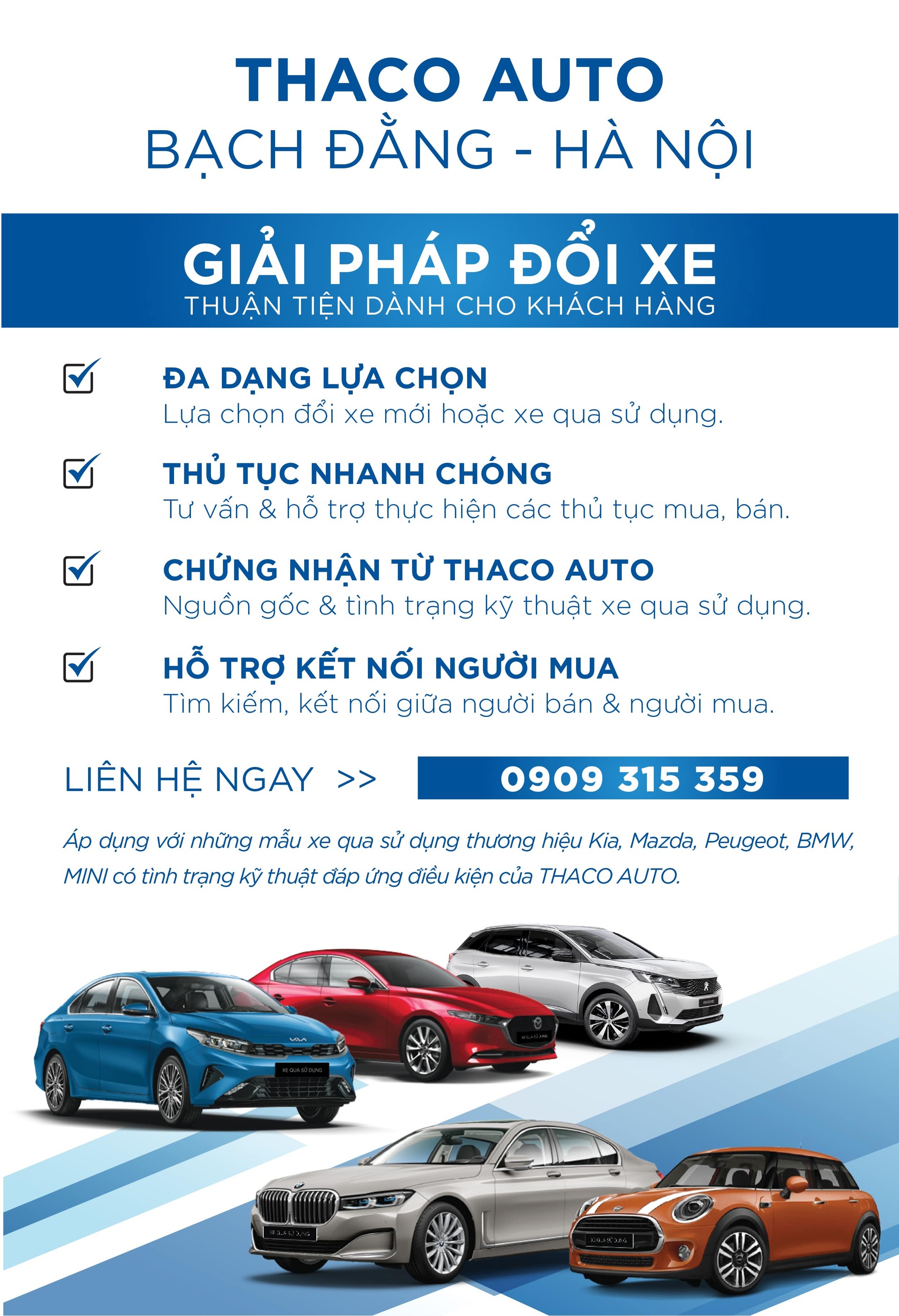 THACO AUTO BẠCH ĐẰNG - GIẢI PHÁP ĐỔI XE & KINH DOANH XE QUA SỬ DỤNG